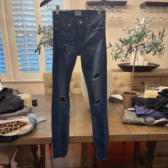 Hudson distressed skinny jeans - Picture 1 of 4